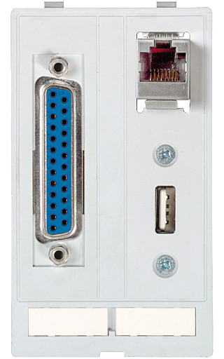 Murrelektronik front panel interface Modlink data insert 1×sub-D25 fem./sold. + 1×RJ45 + 1xusb fem./fem.