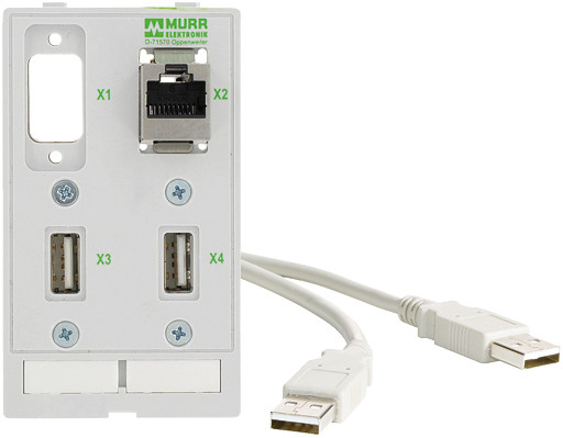 Murrelektronik front panel interface Modlink data insert 1xsub-D9 cut-out + 1XRJ45 + 2×usb fem/male 0,7M