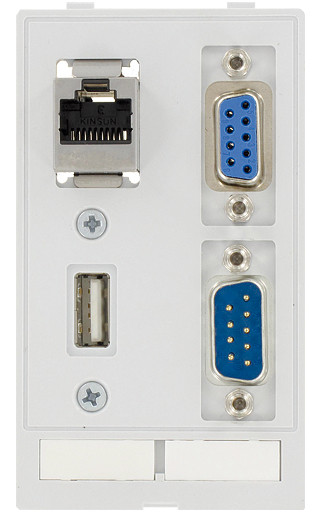 Murrelektronik front panel interface Modlink data insert 1×sub-d9fem./fem.+1×sub-d9male/male+1×rj45+1×usb