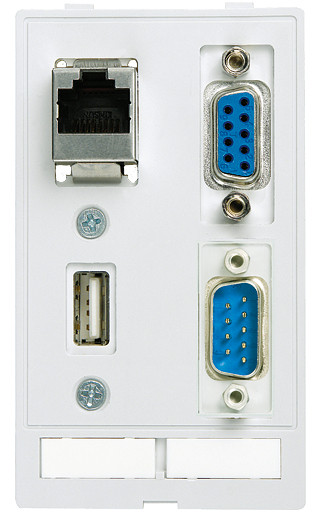Murrelektronik front panel interface Modlink data insert 1×sub-d9fem./fem.+1×sub-d9male/male+1×rj45+1×usb