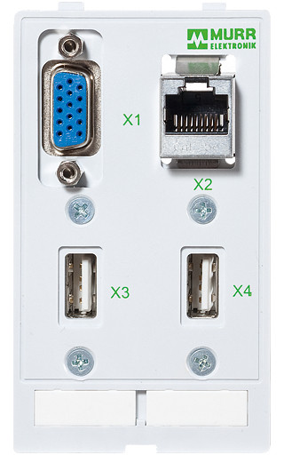 Murrelektronik front panel interface Modlink data insert 2xusb fem./fem. + 1XRJ45 + 1xsub-D15 fem./male