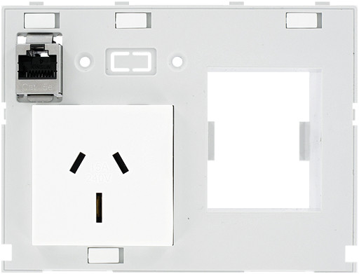 Murrelektronik front panel interface Modlink DBL combi insert aumaleralia 1XRJ45 fem./fem. + RCD opening