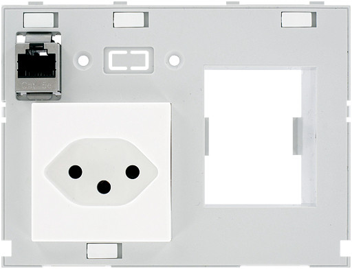 Murrelektronik front panel interface Modlink DBL combi insert switzerland 1XRJ45 fem./fem. + RCD opening