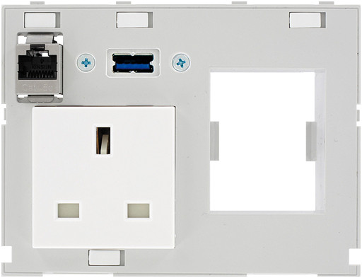 Murrelektronik front panel interface Modlink insert great britain 1xusb, 1XRJ45 fem./fem. + RCD opening