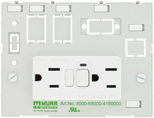 Murrelektronik front panel interface Modlink insert usa 2xnema 5-15 gfci without touch protection