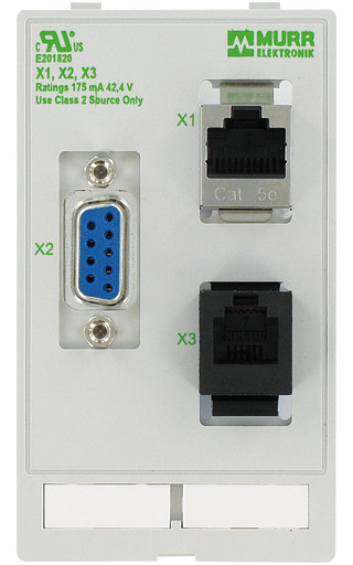 Murrelektronik front panel interface Modlink MSDD data insert 1×sub-D9 female/female + 1×RJ45 + 1×RJ12