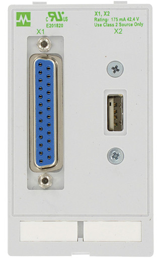 Murrelektronik front panel interface Modlink MSDD data insert 1xusb-A fem./fem. + 1xsub-D25 fem./male