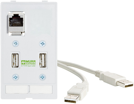 Murrelektronik front panel interface Modlink MSDD data insert 2×usb-A female/male 0,7M cable + 1XRJ45