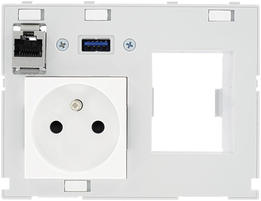 Murrelektronik front panel interface Modlink MSDD DBL combi insert france 1xrj45+usb-A + RCD opening