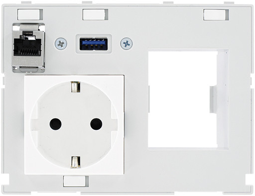 Murrelektronik front panel interface Modlink MSDD DBL combi insert germany 1xrj45+usb-A + RCD opening