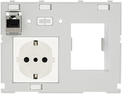 Murrelektronik front panel interface Modlink MSDD DBL combi insert italy 1XRJ45 fem./fem. + RCD opening