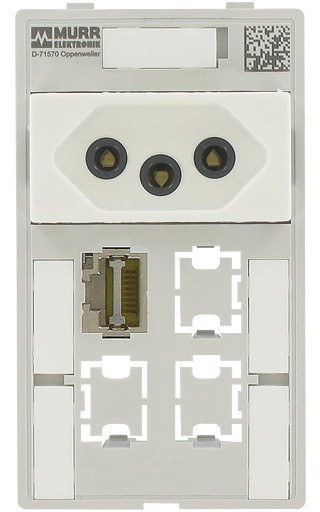 Murrelektronik front panel interface Modlink MSDD single combi insert brazil 1X RJ45 + 3X data cutout