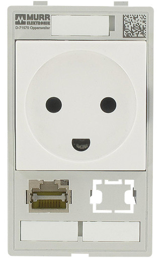Murrelektronik front panel interface Modlink MSDD single combi insert danemark 1X RJ45 + 1X data cutout