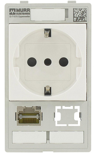 Murrelektronik front panel interface Modlink MSDD single combi insert italy 1X RJ45 + 1X data cutout