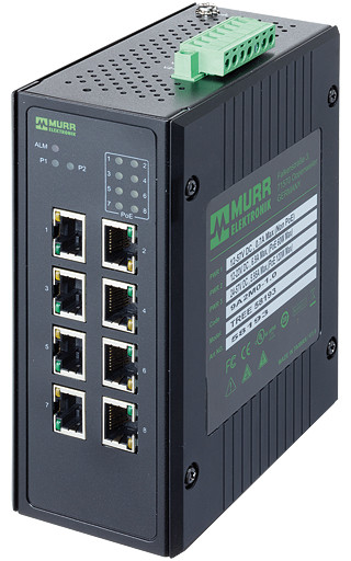 Murrelektronik Switch 8 Port unmanaged gigabit switch 8 poe ports ip20 metal