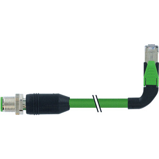 Murrelektronik M12 MALE2X2XAWG22 1M