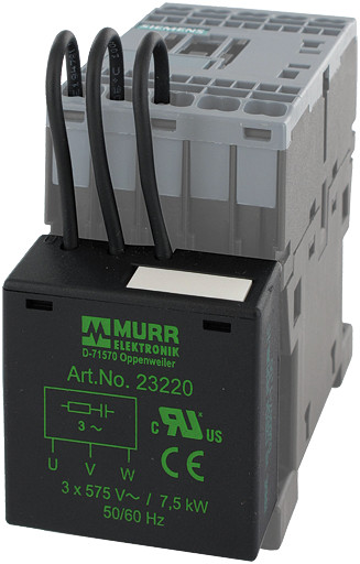 Murrelektronik motor suppressor Suppressor For siemens contactor S00 motor RC, star, 3x575 vac, 7.5 KV