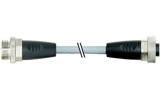 Murrelektronik Power Connectors 7/8'' male 0° / 7/8'' female 0° pur 5x1.0 GY 0.5M