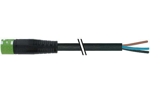 Murrelektronik Power Connectors MQ15 Female 0° with cable 600V ac type 3 pur 6x2.5 BK 23M