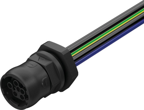 Murrelektronik Power Connectors MQ15 Female recept. front 600V ac type 3 pe-X-wires 4x2.5+2x1.5 ul 3M