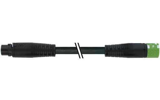 Murrelektronik Power Connectors MQ15 Male 0° / MQ15 female 0° 600V ac type 3 pur 4x1.5 BK 6M