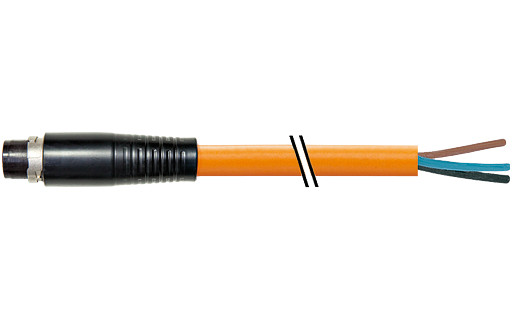 Murrelektronik Power Connectors MQ15-X-power male 0° shielded with cable pur 4x2,5 or +drag chain 6,0M