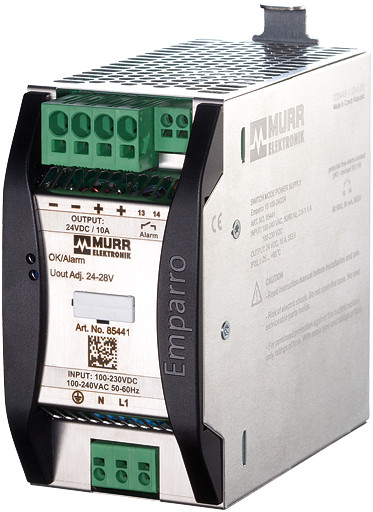 Murrelektronik power supply prim.switch mode Emparro Power supply 1PH prim. switch in: 100-240vac out: 24-28VDC/10a