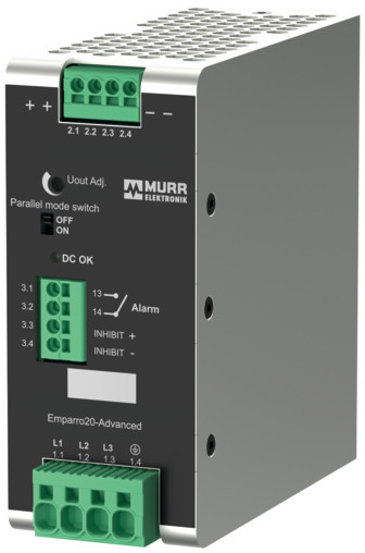 Murrelektronik power supply prim.switch mode Power Supply emparro20-advanced-3PH in: 3x350 - 500vac; out: 24V/10adc