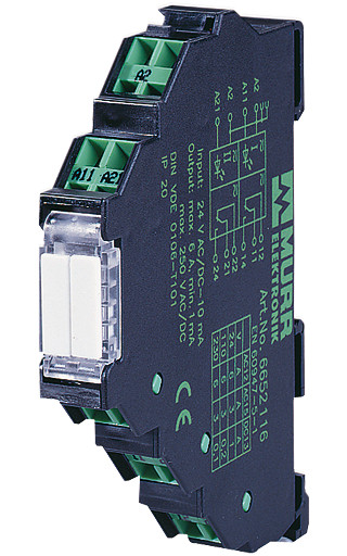 Murrelektronik relay modules Miro 12.4 24VDC-2u output relay in: 24 VDC - out: 250 vac/DC / 6 A
