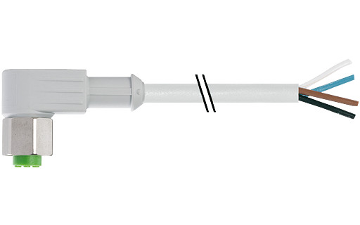 Murrelektronik Signal Connectors M12 Female 90° A-cod. with cable F&B PVC 5x0.34 GY ul/csa 15M