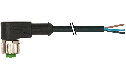 Murrelektronik Signal Connectors M12 Female 90° A-cod. with cable radox em 104 5x0.5 BK 15M