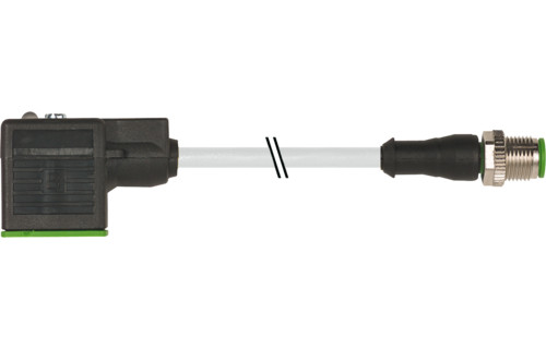 Murrelektronik Signal Connectors M12 Male 0° A-cod. / msud valve plug A-18MM pur 3x0.5 GY 15M