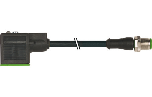 Murrelektronik Signal Connectors M12 Male 0° A-cod. / msud valve plug A-18MM PVC 3x0.5 BK 5M