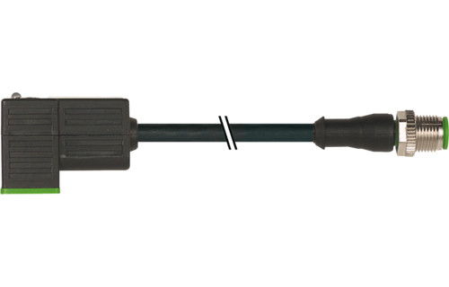 Murrelektronik Signal Connectors M12 Male 0° A-cod. / msud valve plug ci-9.4MM PVC 3x0.5 BK 0,4M