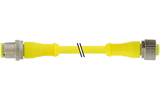 Murrelektronik Signal Connectors M12 Male 0° / M12 female 0° A-cod. aida pur 5x0.34 ye 12.5M