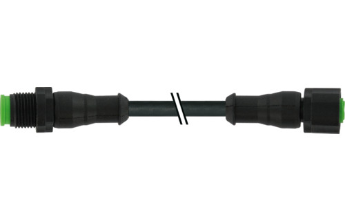 Murrelektronik Signal Connectors M12 Male 0° / M12 female 0° A-cod. lite pur 3x0.34 BK 7,5M
