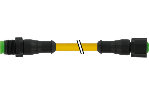Murrelektronik Signal Connectors M12 Male 0° / M12 female 0° A-cod. lite PVC 5x0.34 ye ul/csa 12.5M