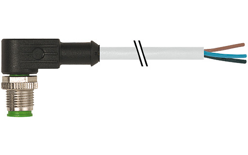 Murrelektronik Signal Connectors M12 Male 90° A-cod. with cable pur 4x0.34 GY ul/csa+drag CH. 7.5M