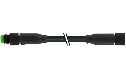 Murrelektronik Signal Connectors M8 Male 0° / M8 female 0° A-cod. lite PVC 3x0.25 BK ul/csa 7.5M