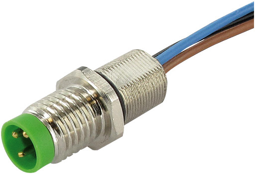Murrelektronik Signal Connectors M8 Male recept. A-cod. front PP-wires 4x0.25 1M
