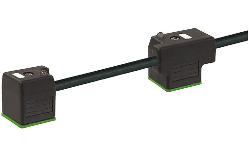 Murrelektronik Signal Connectors Msud Double valve A-18MM with cable pur 4x0.5 BK 5.5M