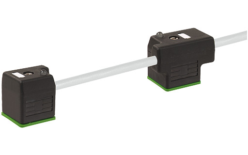 Murrelektronik Signal Connectors Msud Double valve A-18MM with cable pur 4x0.75 GY 1M