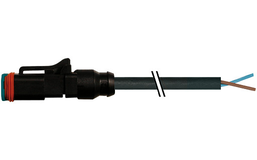 Murrelektronik Signal Connectors Valve Plug MDC06-2S short with cable pur 2x0.75 BK +drag CH. 30M