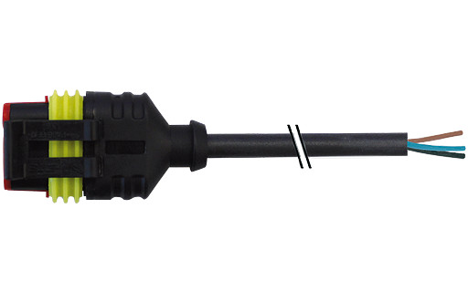 Murrelektronik Signal Connectors Valve Plug superseal female 3-pol. with cable pur 3x0.75 BK 4.5M