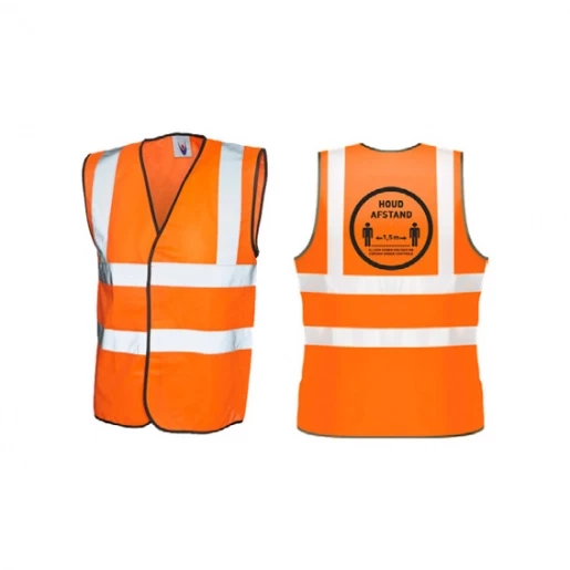 Nedelko Covid-19 veiligheidshesje kleur oranje L