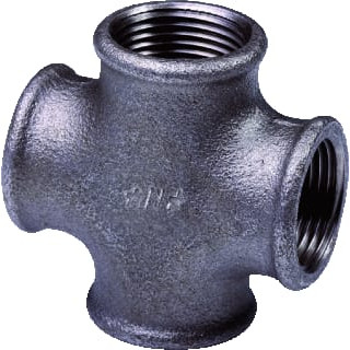 Nefit Kruisstuk malleabel NR.180 zwart 1/2"BN vve=10