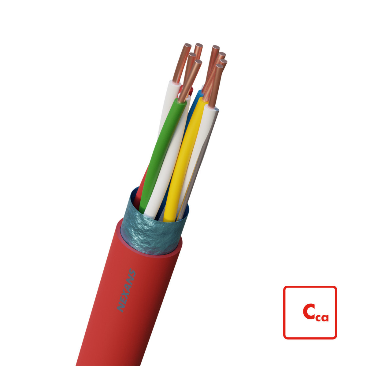 Nexans Brandmeldkabel H(ST)H cca 2x2x0,8 MM rood MTR