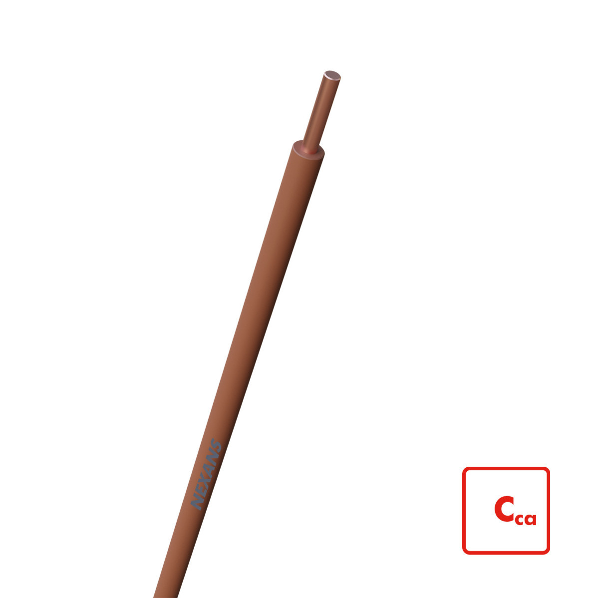 Nexans Installatiedraad H07Z1-U cca 1,5 MM2 bruin - R100