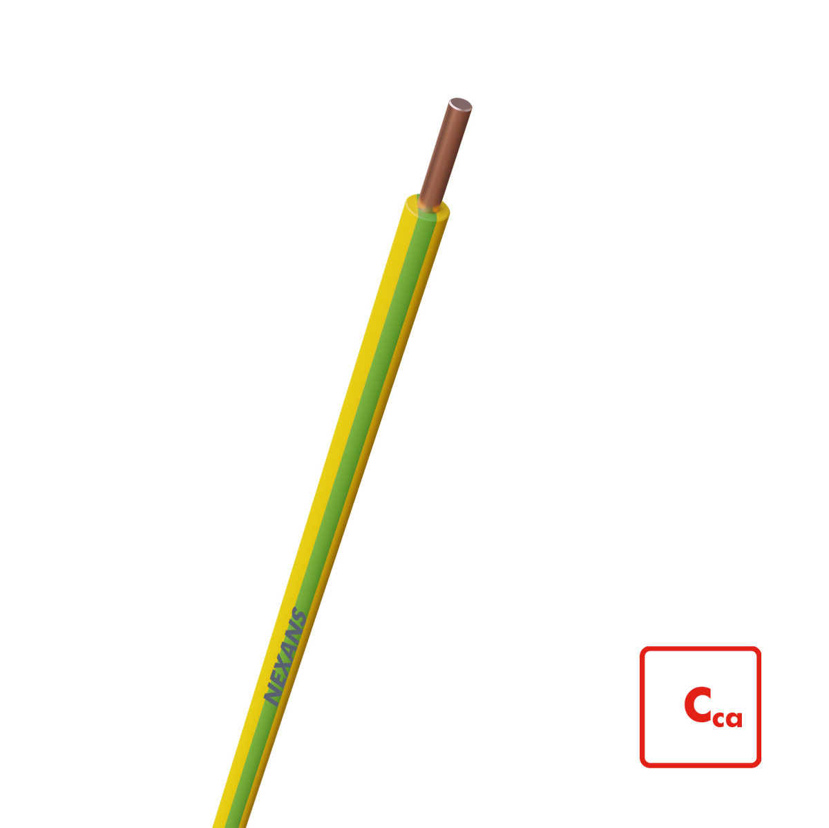 Nexans Installatiedraad H07Z1-U cca 1,5 MM2 groen/geel - R100