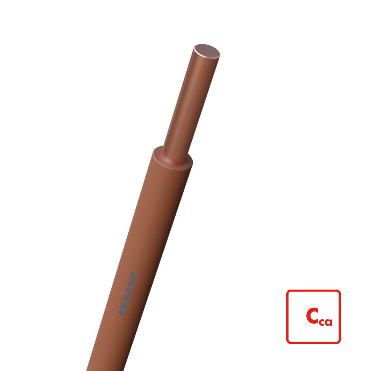 Nexans Installatiedraad H07Z1-U cca 6 MM2 bruin MTR